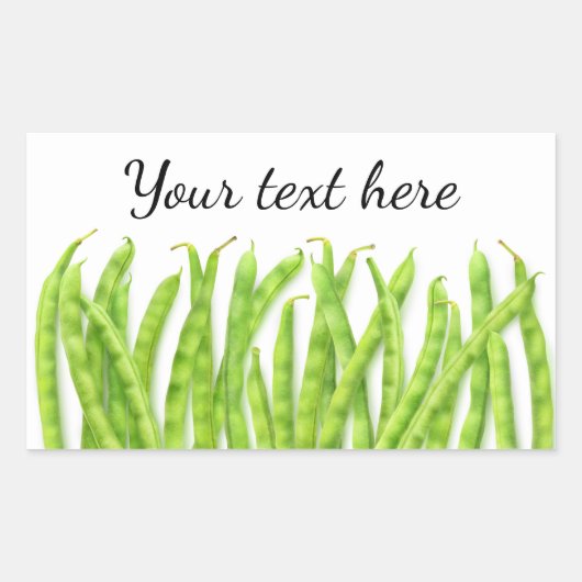Lopende bonen rechthoekige sticker (Voorkant)