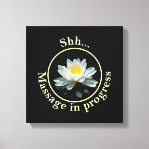 Lopende de Massage van Shh Canvas Afdruk