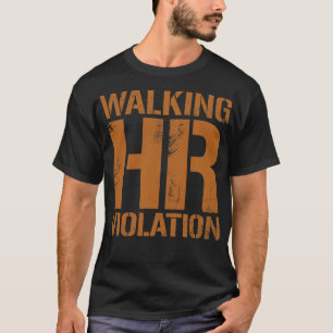 Lopende donkere gouden tekst voor HR-overtreden T-shirt