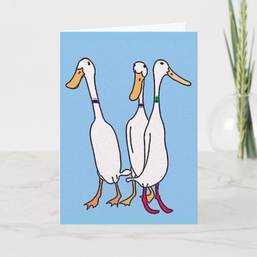 Lopende eenden kaart (Voorkant)