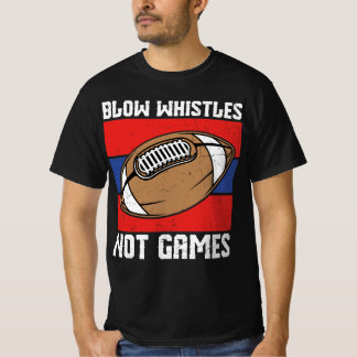 Lopende fluitjes geen games t-shirt