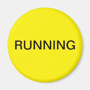 Lopende gele vaatwasser magneet