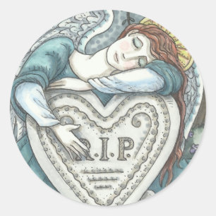 LOPENDE GUARDIAN ANGEL CEMETERY STICKER Rnd SHEET