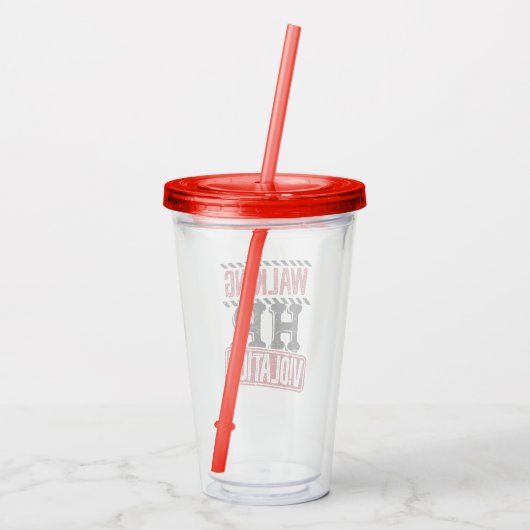Lopende HR-overtreding Human Resources Nightmare Acryl Drinkbeker (Achterkant)