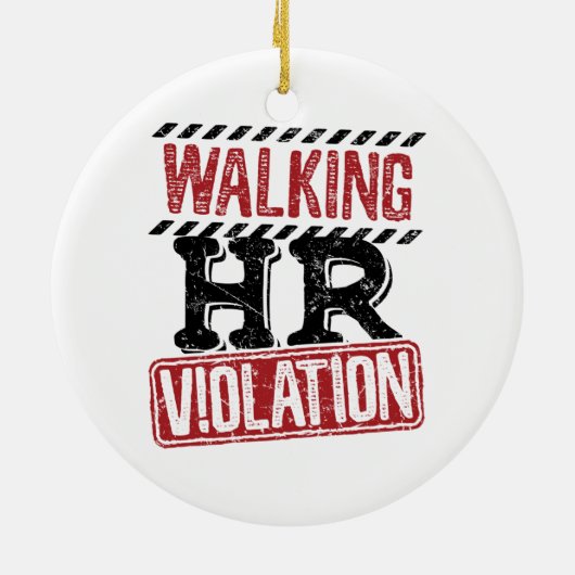 Lopende HR-overtreding Human Resources Nightmare Keramisch Ornament (Achterkant)