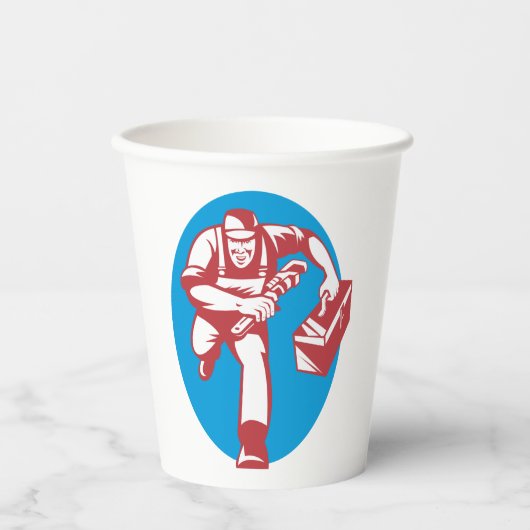 Lopende Plumber Papieren Bekers (Voorkant)