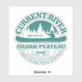 Lopende rivier (kano) sticker (Vel)