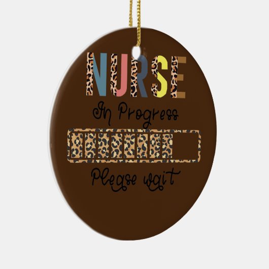 Lopende verpleegkundige Lading Student Keramisch Ornament (Rechts)