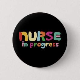 Lopende verpleegster ronde button 5,7 cm
