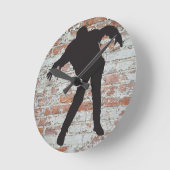 lopende zombie silhouette klok (Hoek)