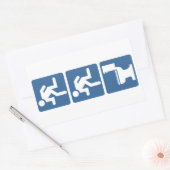 loper-loper spoeling rechthoekige sticker (Envelop)