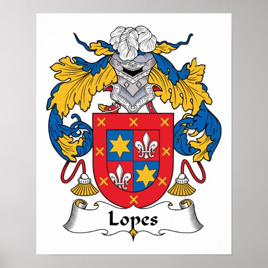 Lopes Family Crest Poster (Voorkant)
