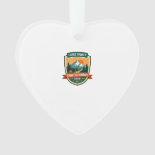 Lopez Family Camp-To-Summit Crew Vintage Wandelaar Ornament