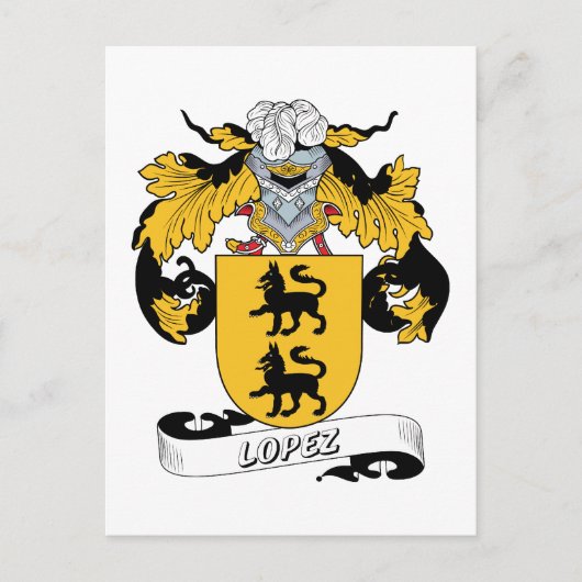 Lopez Family Crest Briefkaart (Voorkant)