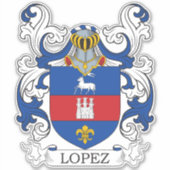 Lopez Family Crest Sticker (Voorkant)