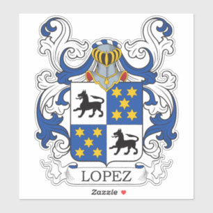 Lopez Family Crest Sticker