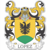 Lopez Family Crest Sticker (Voorkant)