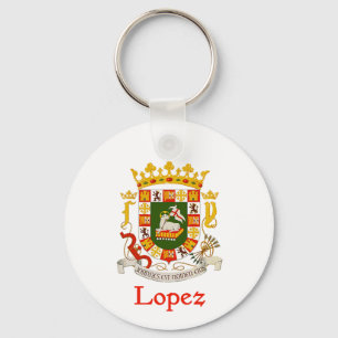 Lopez-schild van Puerto Rico Sleutelhanger
