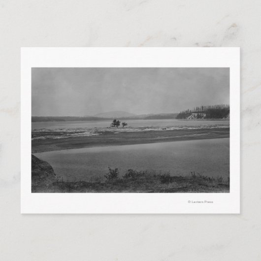 Lopez, WA - Uitzicht Turtle Back Mountain op afsta Briefkaart (Voorkant)