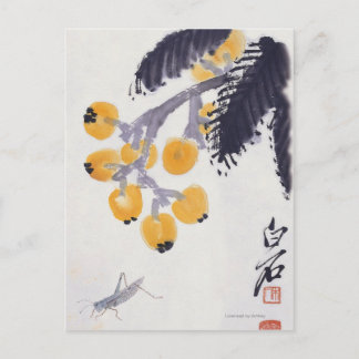 Loquats en een Grasshopper Briefkaart