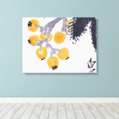 Loquats en een Grasshopper Canvas Afdruk (Insitu (Houten vloer))
