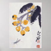 Loquats et une affiche de sauterelle (Devant)