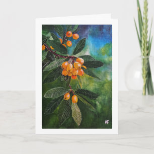 Loquats in april lente schilderij van Alfred Fox Kaart