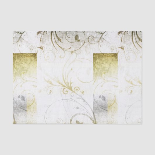 L'or affligé s'épanouit le papier de soie de soie (Recto)