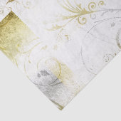 L'or affligé s'épanouit le papier de soie de soie (Détail)