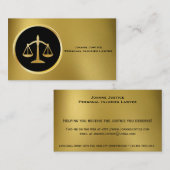 L'or aux échelles de la justice Cartes de visite (Devant / Derrière)