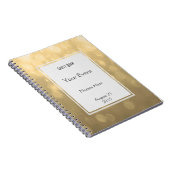 L'or Bokeh allume le livre d'invité (Côté Droit)