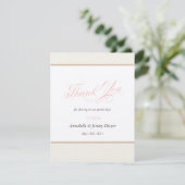 L'or classique barre le carte de remerciements (Debout devant)