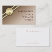 L'or dentaire de logo de dent de carte de visite (Devant / Derrière)