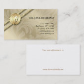 L'or dentaire de logo de dent de carte de visite (Devant / Derrière)