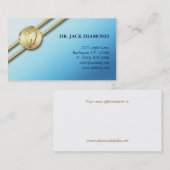 L'or dentaire de logo de dent de carte de visite (Devant / Derrière)