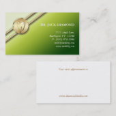 L'or dentaire de logo de dent de carte de visite (Devant / Derrière)