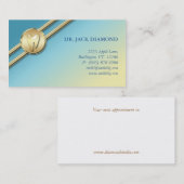 L'or dentaire de logo de dent de carte de visite (Devant / Derrière)