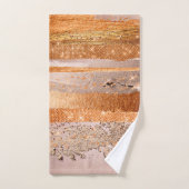 L'or du cuivre frappe la texture du glamour (Serviette à main)