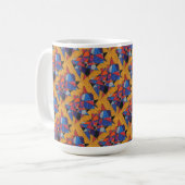 "L'or et les bijoux Carrelés" Abstrait Design Mug (Devant gauche)