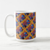 "L'or et les bijoux Carrelés" Abstrait Design Mug (Gauche)
