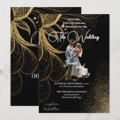 l'or faire-part de mariage (Devant / Derrière)