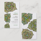 L'or fleurit le carte de visite imprimé élégant (Devant / Derrière)