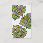 L'or fleurit le carte de visite imprimé élégant (Dos)