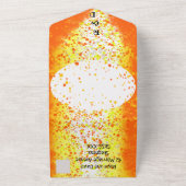 L'or mariage moderne déchirer invitation de retour (Dehors)