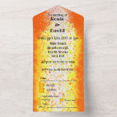 L'or mariage moderne déchirer invitation de retour (À l'intérieur)