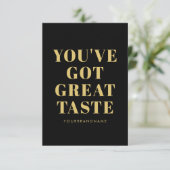 L'or noir vous avez un grand goût merci (Debout devant)