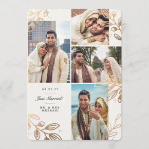 L'or part de 4 faire-part les épousant