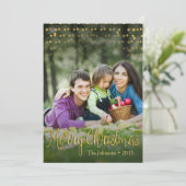 L'or pointille le design de carte élégant de Noël (Debout devant)