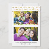 L'or pointille le design de carte élégant de Noël (Dos)