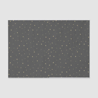 L'or pointille le noir de papier de soie de soie